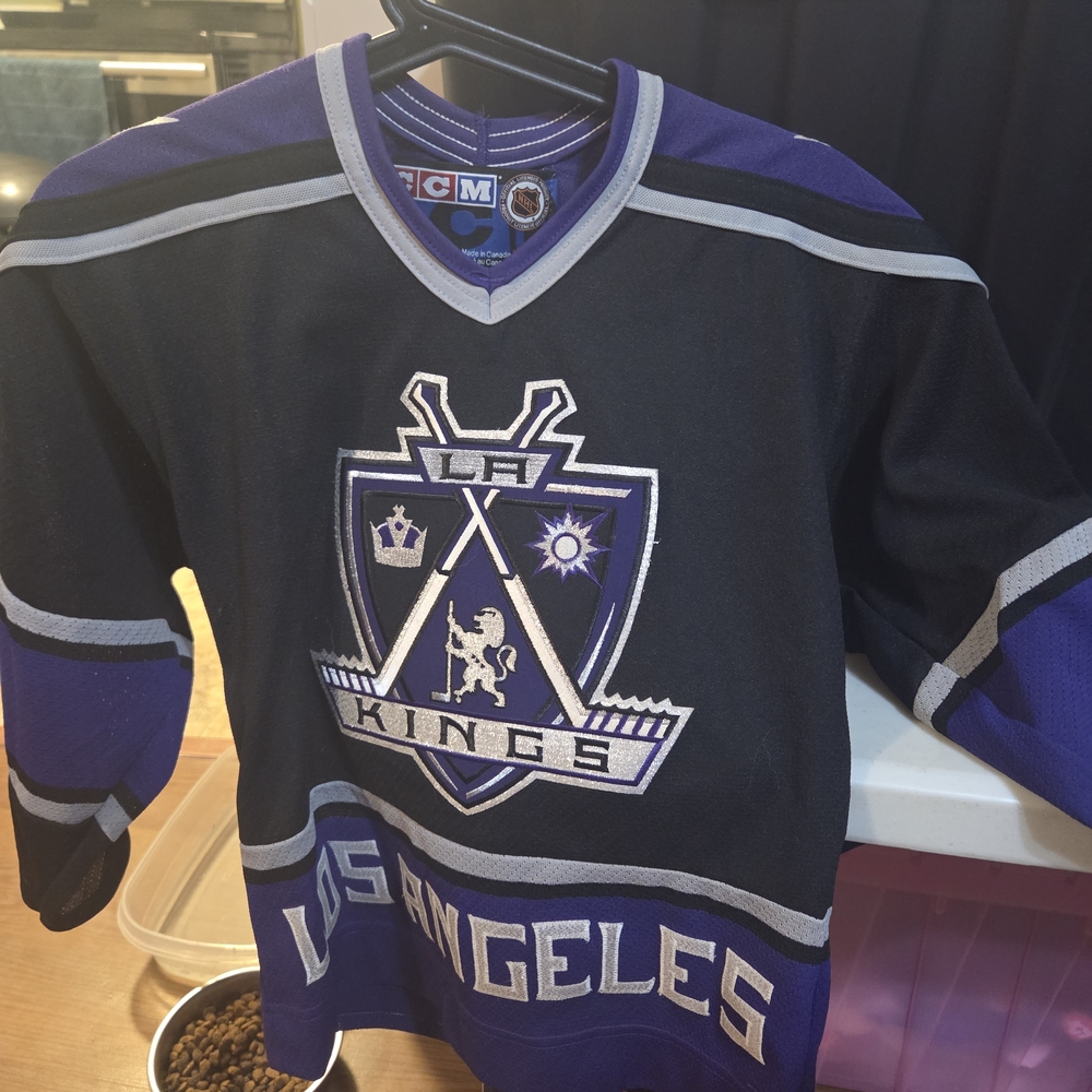 CCM Kids Los Angeles Kings Jersey in Black and Purple